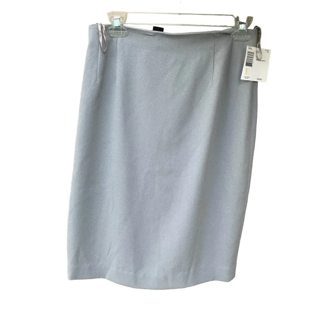 NWT Liz Claiborne Fully Lined Grey Straight Skirt Dress Business Casual size 8